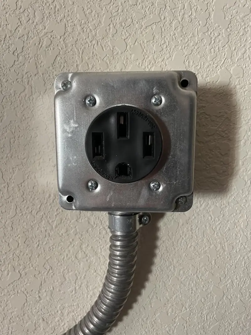 NEMA 14-50 outlet installed for Smart Home Electrical in Seaside
